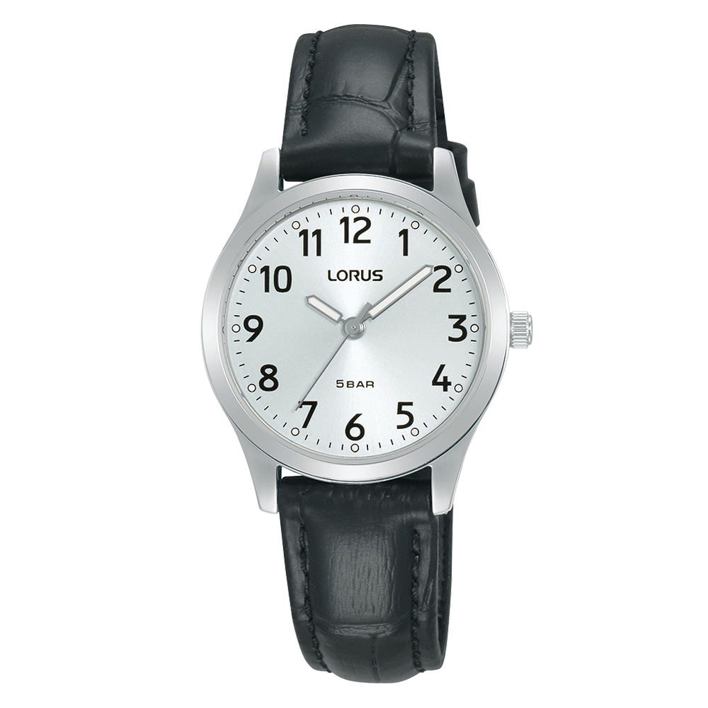Lorus Women’s ‘Traditional Elegance’ black leather strap RRX19JX9