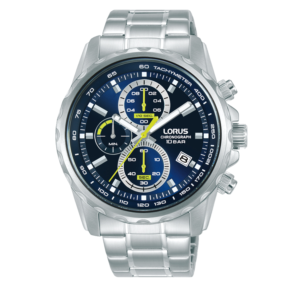 Lorus Blue Chronograph – Green Accents RM373JX9