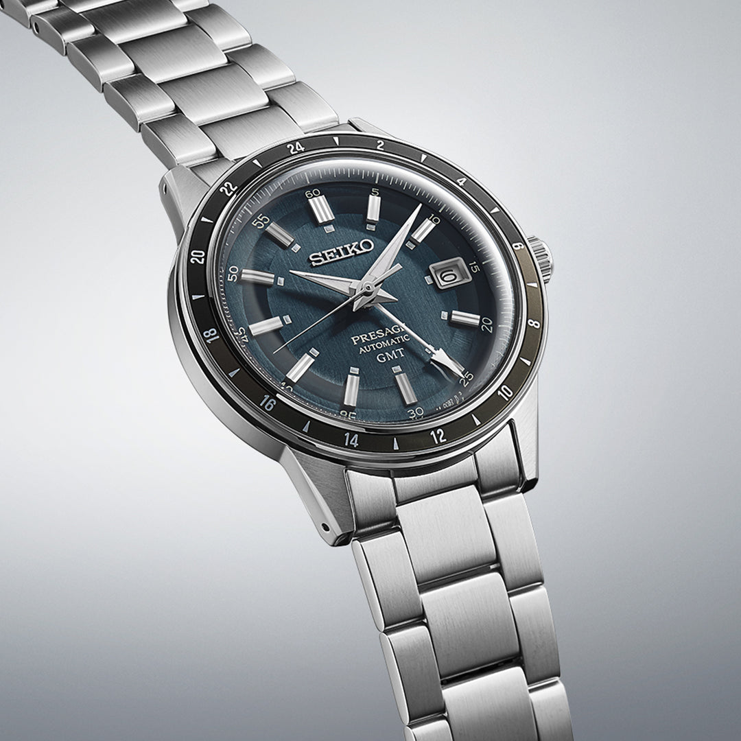 SSK009J1 Presage ‘Petrol Blue’ Style 60s Road Trip GMT