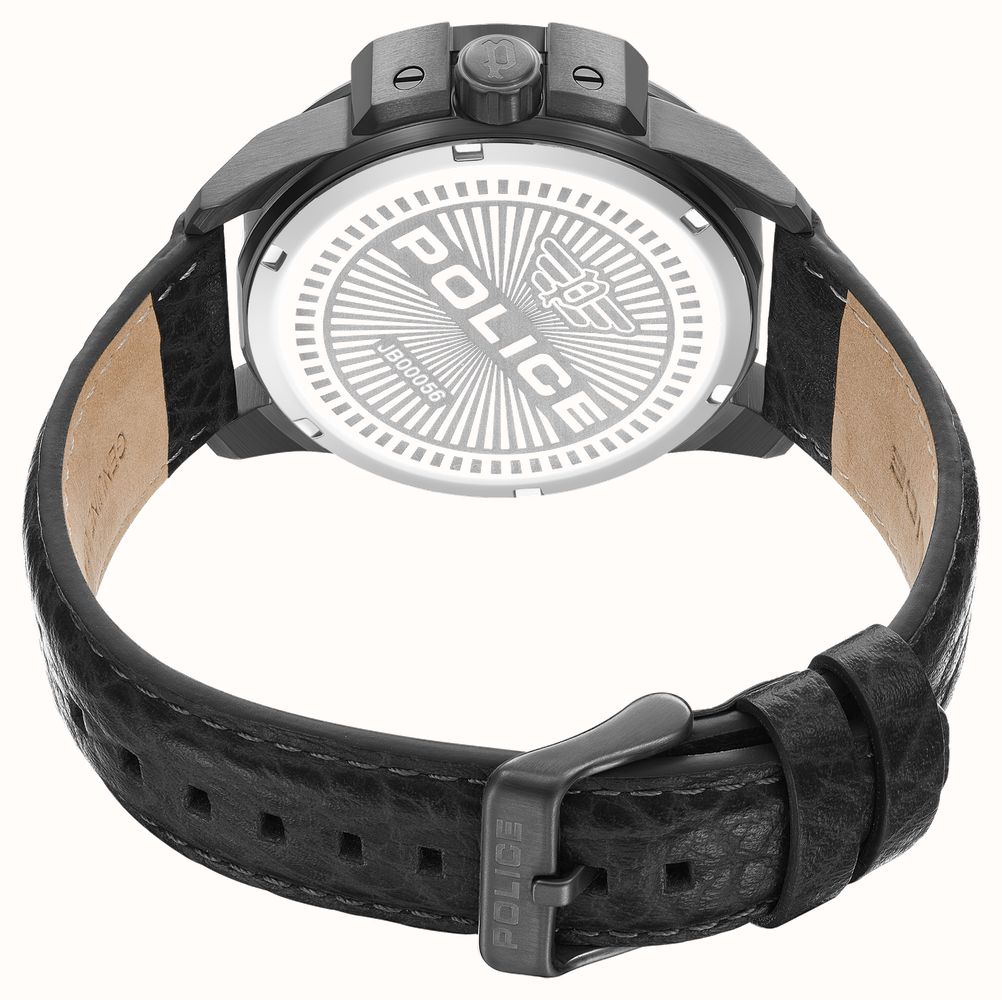 Police Men's Underlined (46mm) Green Dial / Black Leather Strap PEWJB0005603