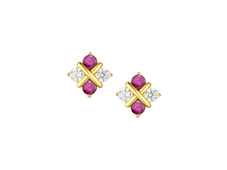 Serenity Diamond and Ruby Earrings 9184EYD/R