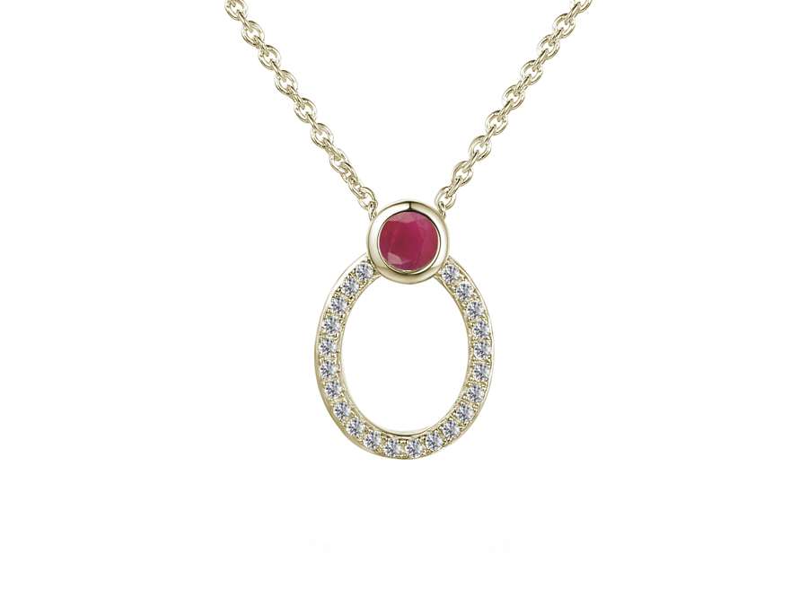 Diamond and Ruby Necklace 9299YD/R