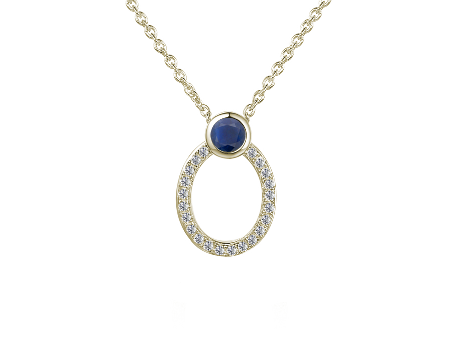 Diamond and Sapphire Necklace 9299YD/S