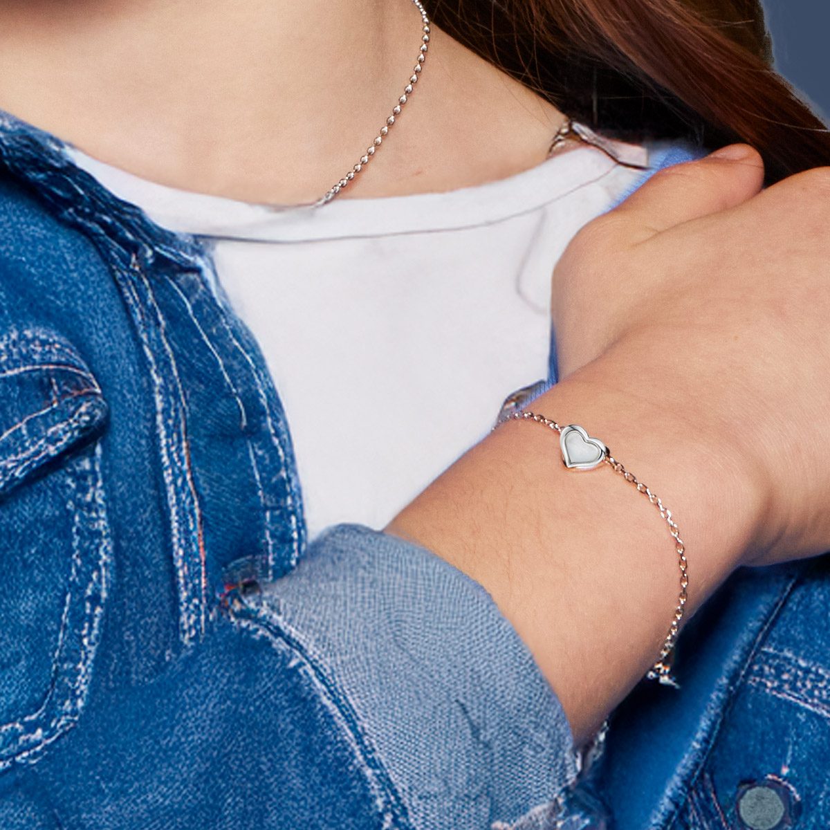 Betty – Mother of Pearl Heart Bracelet