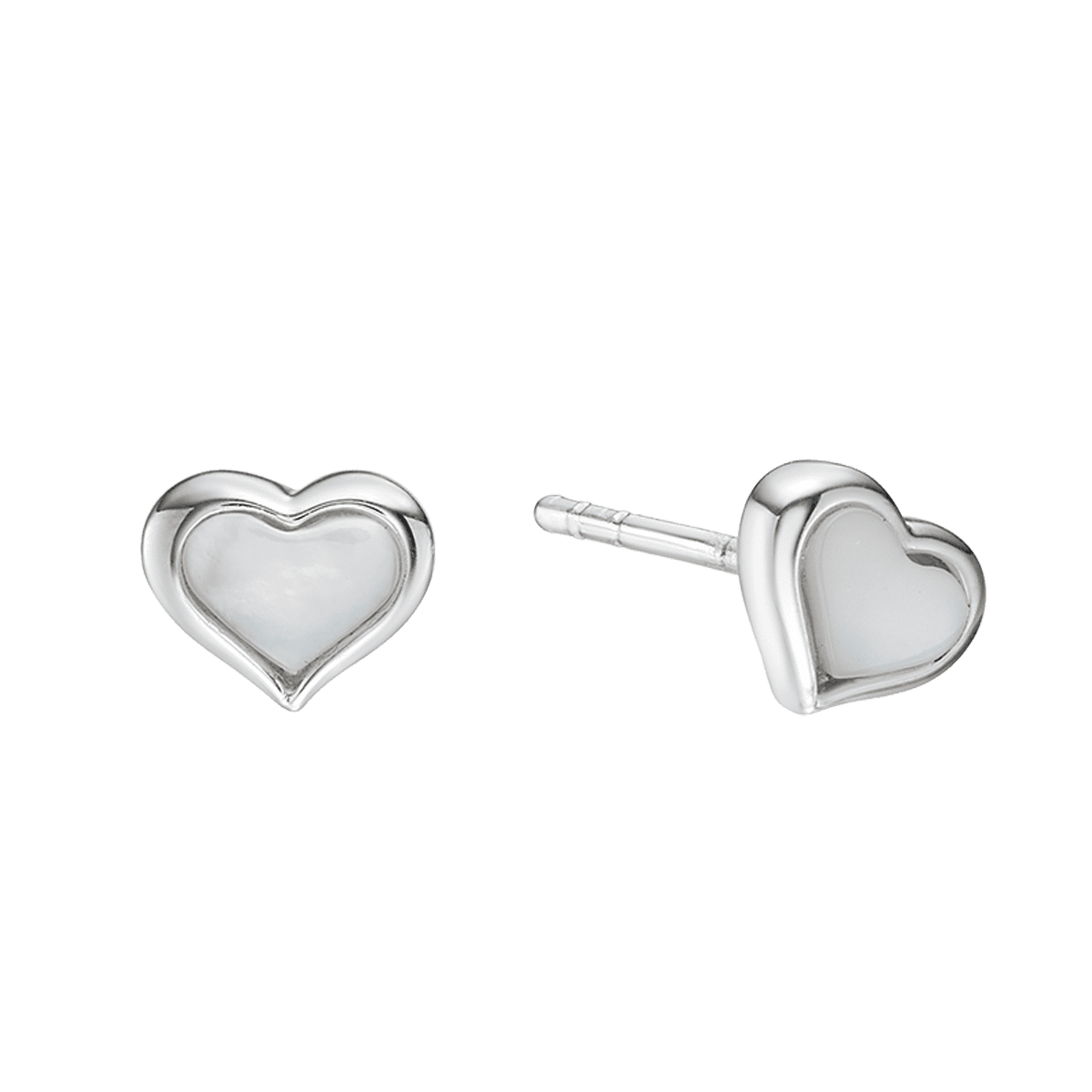 Dakota – Mother of Pearl Heart Earrings