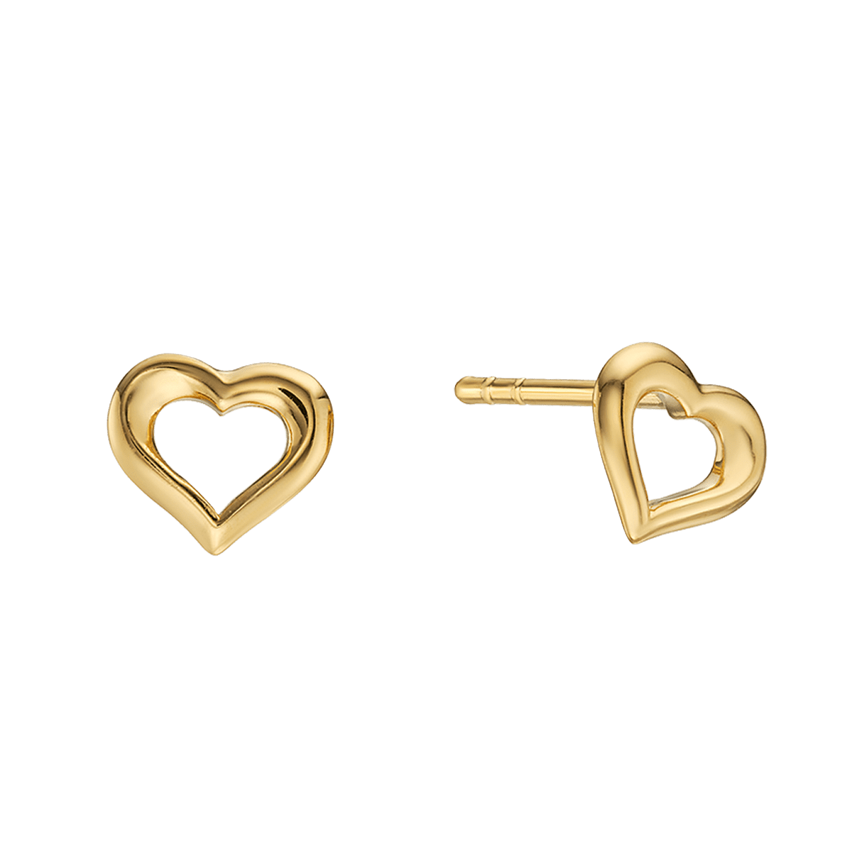 Katerina – Gold Plated Open Heart Earrings