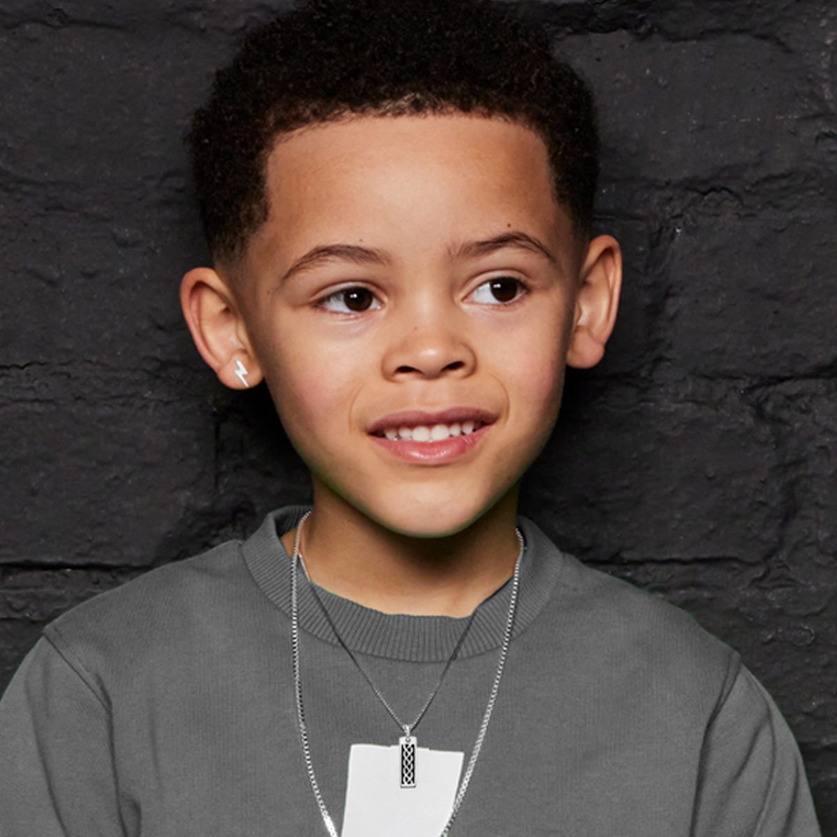 Declan – Boys Oxidised Tag Necklace