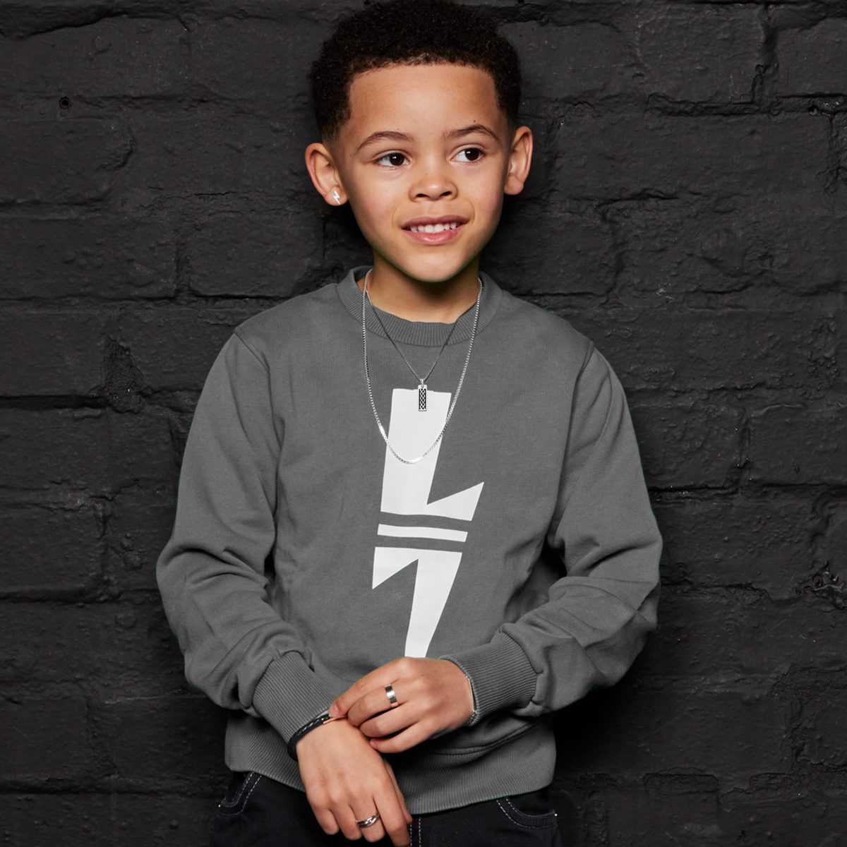 Declan – Boys Oxidised Tag Necklace