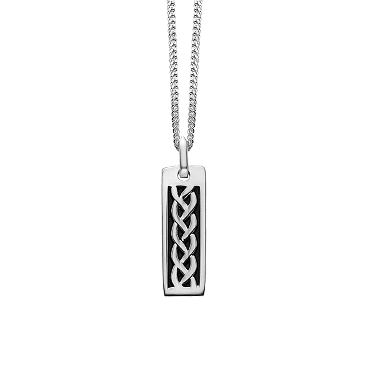 Declan – Boys Oxidised Tag Necklace