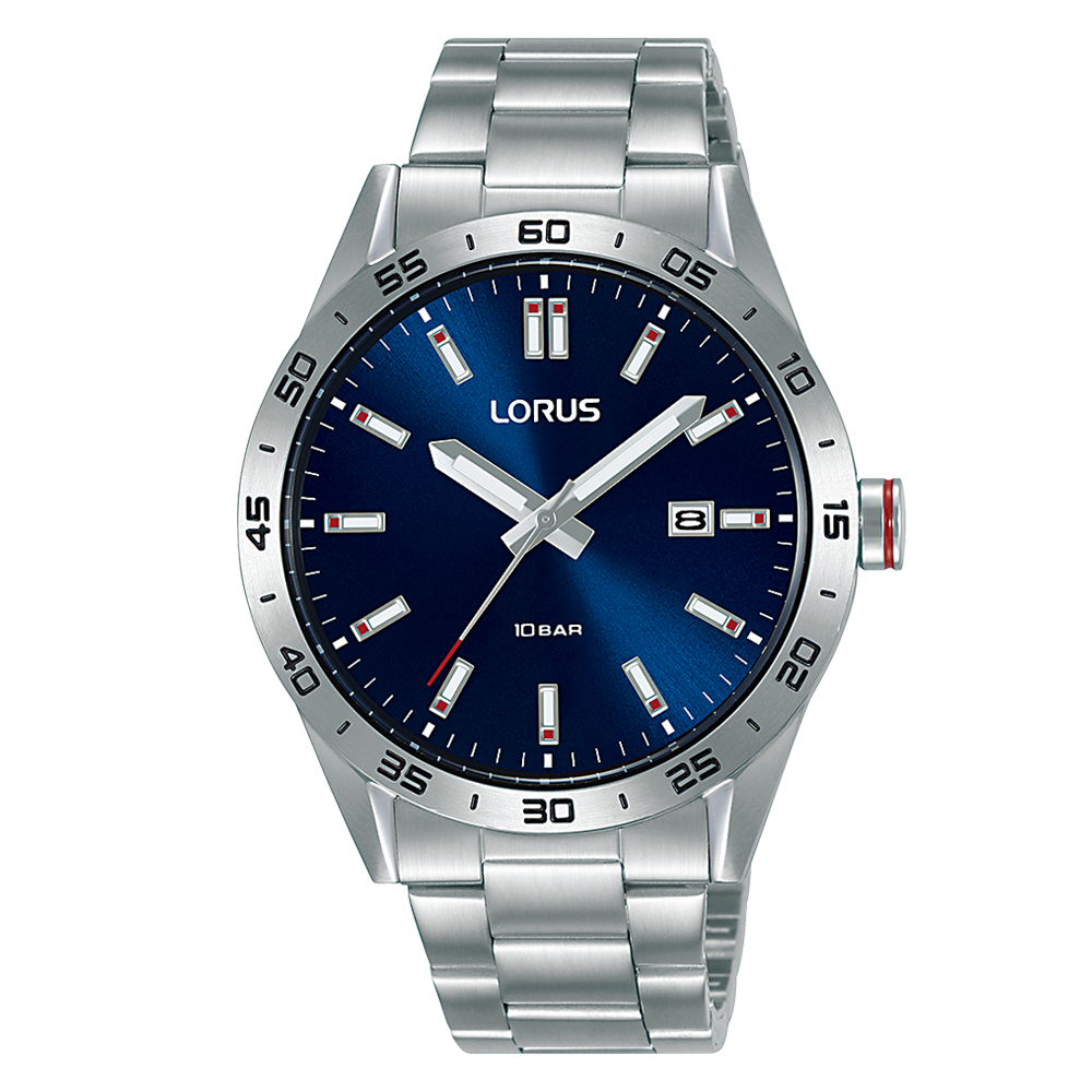 Lorus Men’s Red on Blue Elegant Sports RH961NX9
