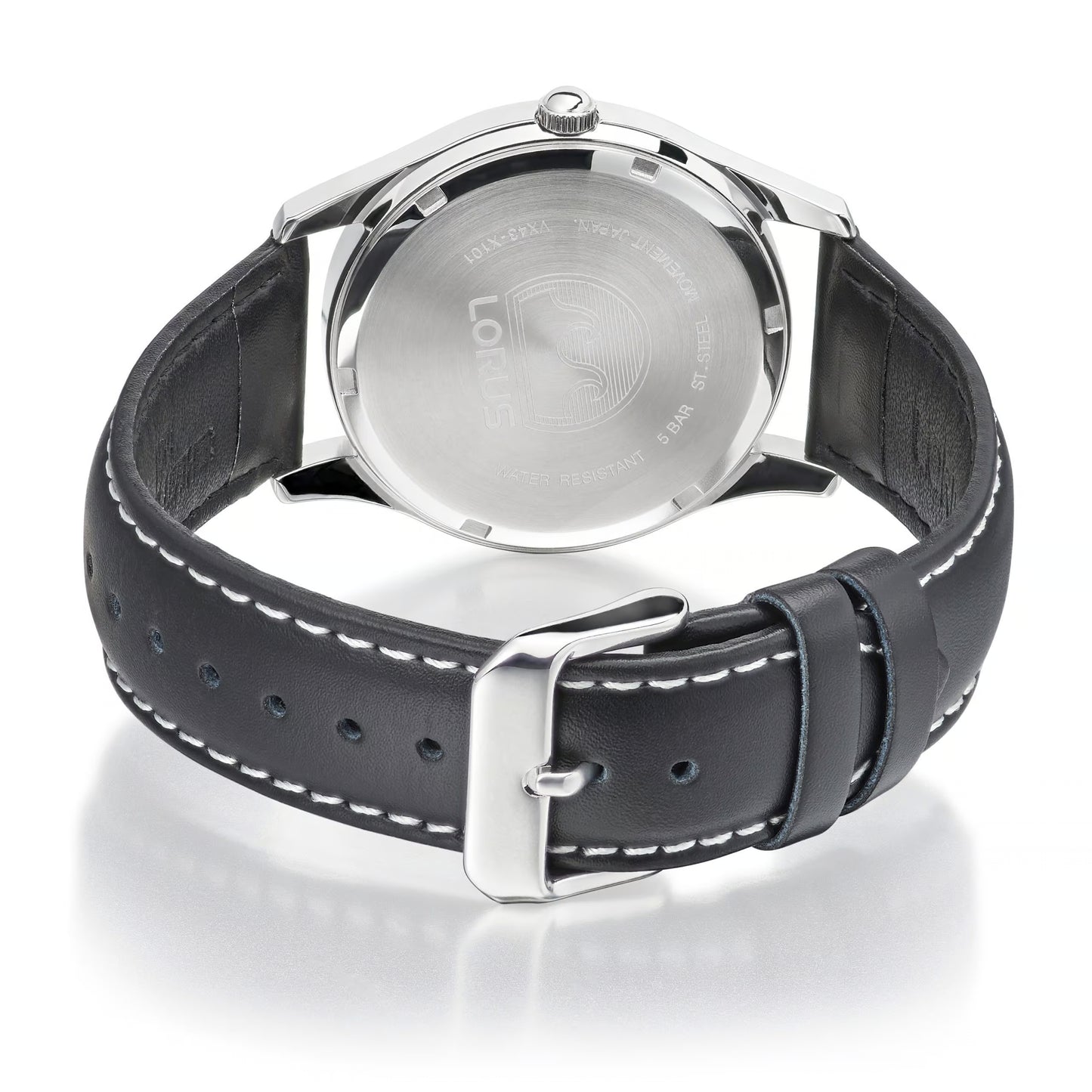 Lorus Men’s Black Leather 24/7 Field watch RXN79DX9