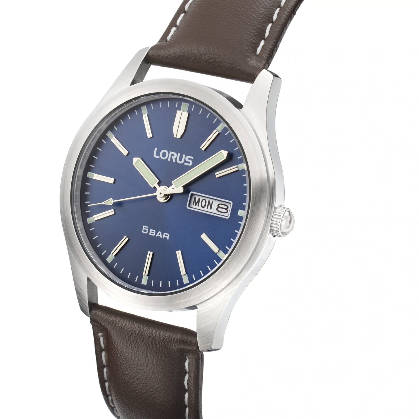 Lorus Men’s Blue & brown leather ‘Active Dress’ RXN81DX9