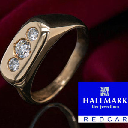 Gold ring with diamonds qualified gemmologist