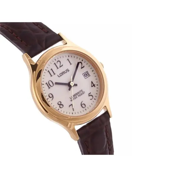 Lorus Brown Strap Lumbrite Watch RXT92AX5