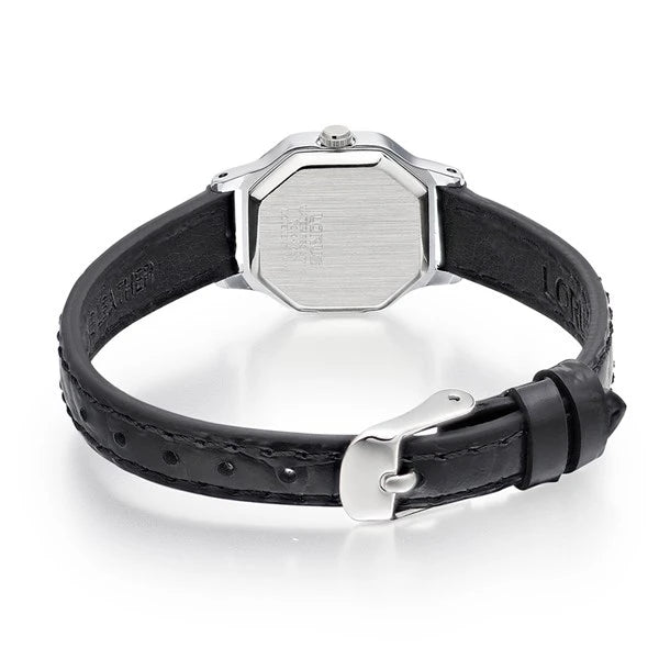 Lorus Black Leather Strap Watch RJ471BX9