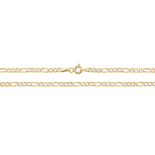 9CT YEL GOLD FIGARO CHAIN CH139
