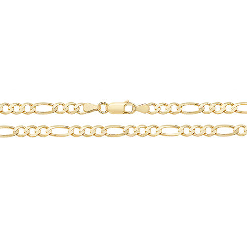 9CT YEL GOLD FIGARO CHAIN CH145