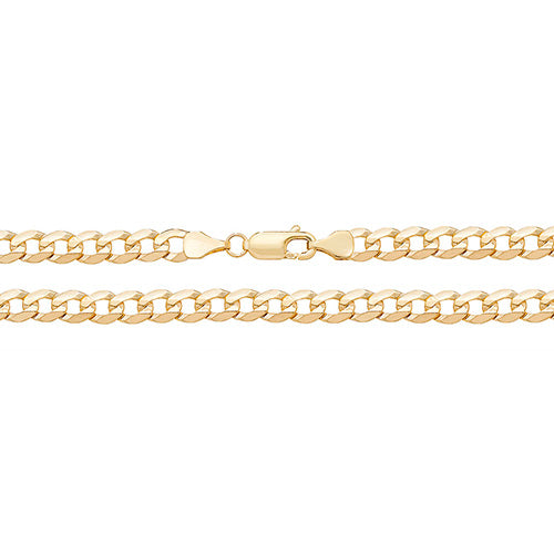 9ct Yellow Gold Flat Bevelled Curb Chain CH440