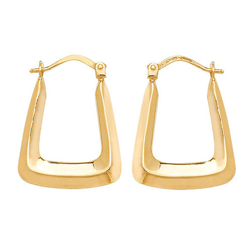 9CT YEL GOLD CREOLE EARRINGS ER550N