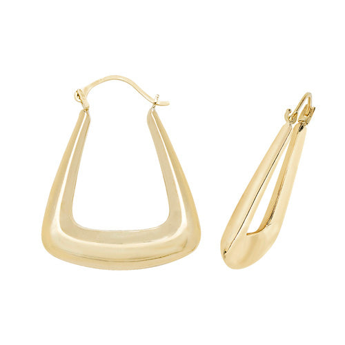 9CT YEL GOLD CREOLE EARRINGS ER551N