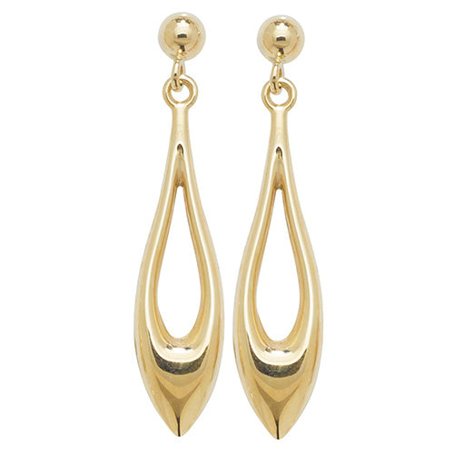 9CT YEL GOLD DROP EARRINGS ES421