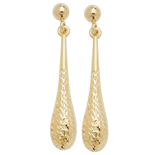 9ct Yellow Gold Drop Earrings ES422