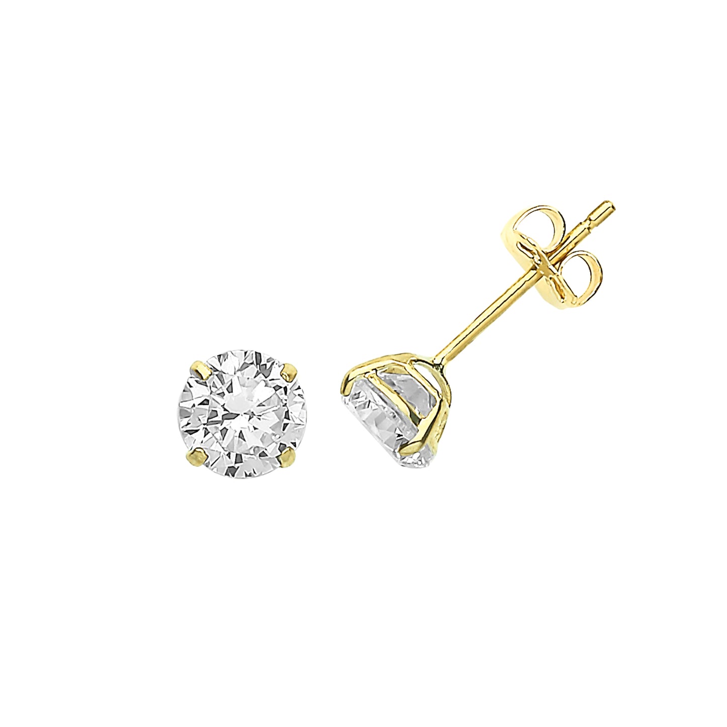 9CT YEL GOLD CZ STUD 5MM ES712