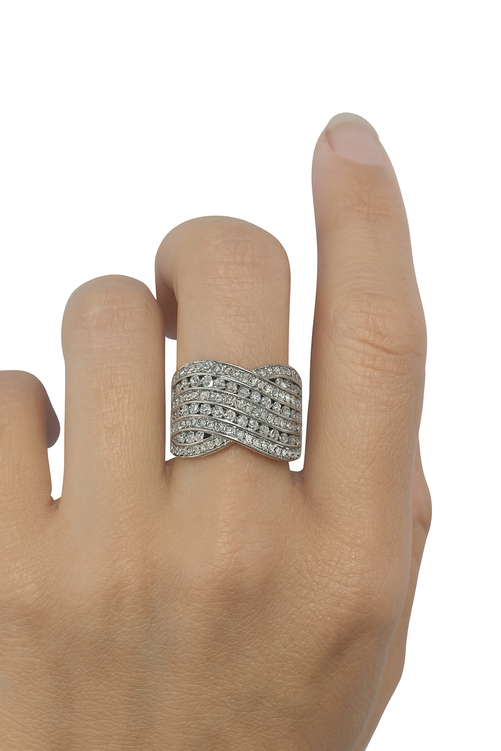 18ct White Gold Diamond Ring 9475