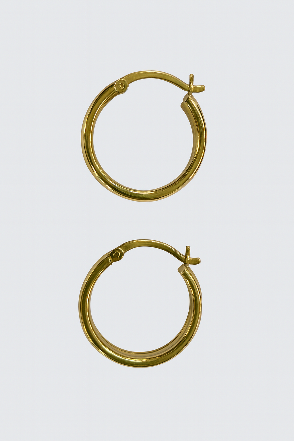 Preloved 18ct Yellow and White Gold Hoop Earrings 8584