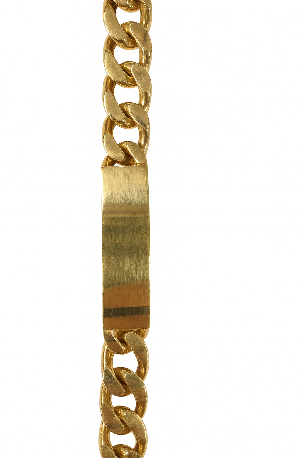 Preloved 9ct Yellow Gold Solid Link ID Bracelet 1245239