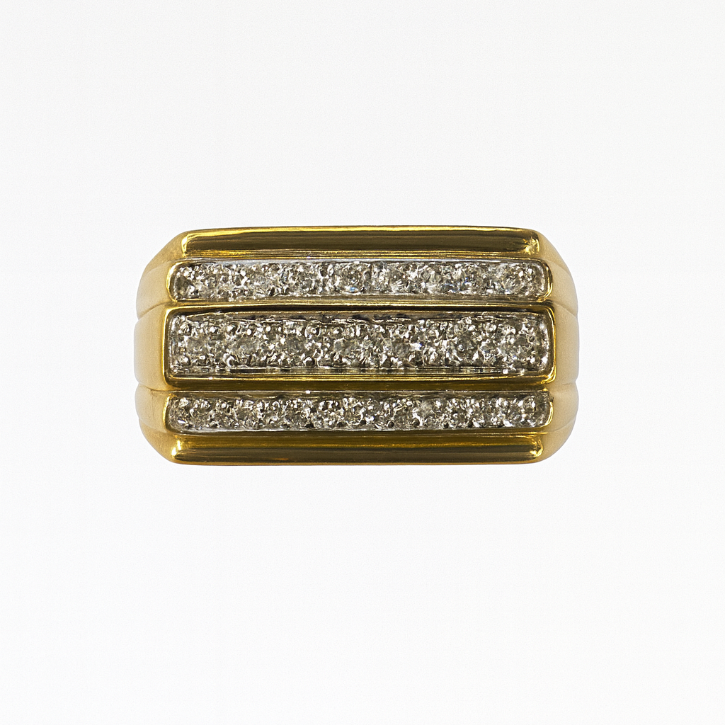 Gold ring with embedded diamonds best jewellers in Yorkshire