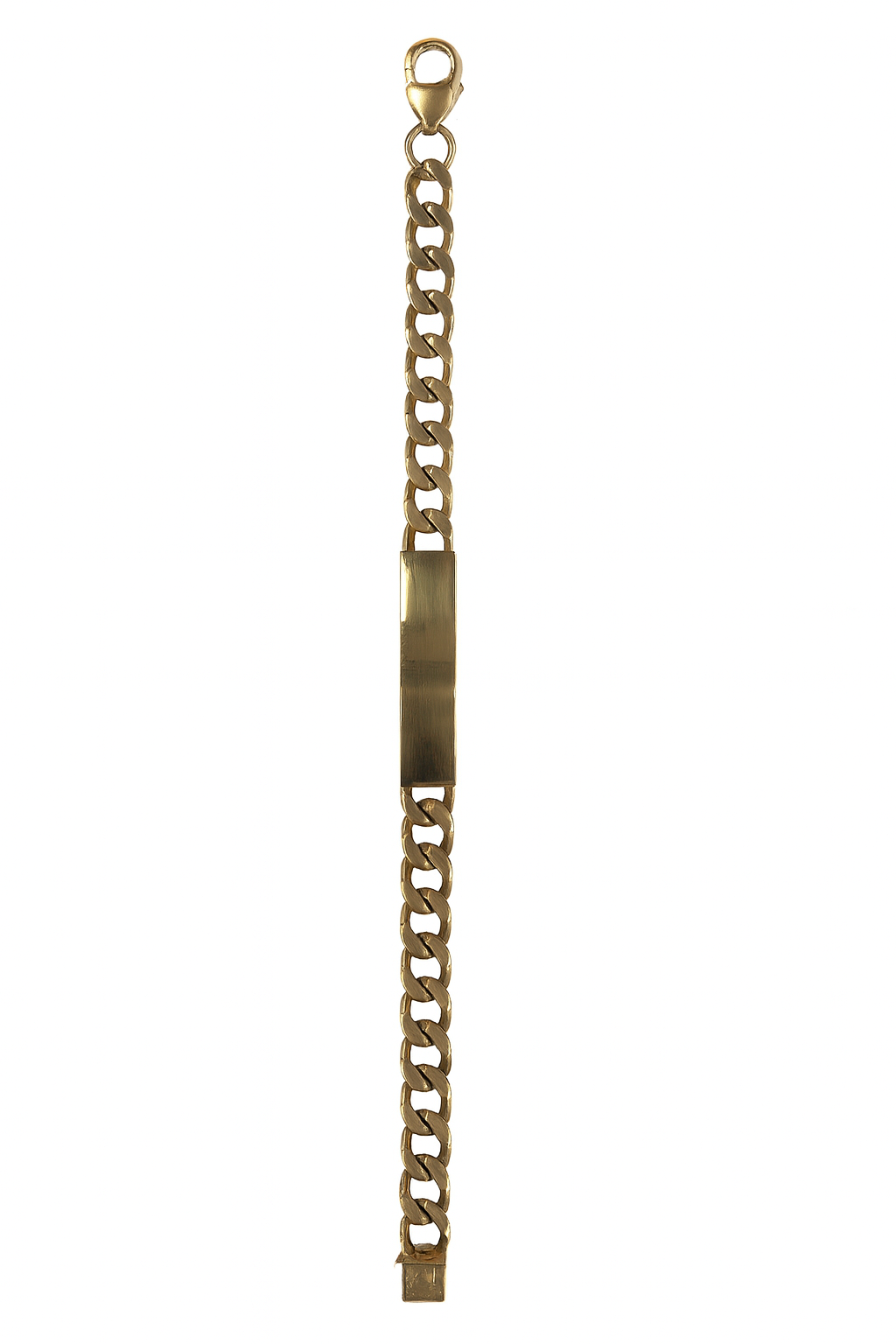 Preloved 9ct Yellow Gold Solid Link ID Bracelet 1245239