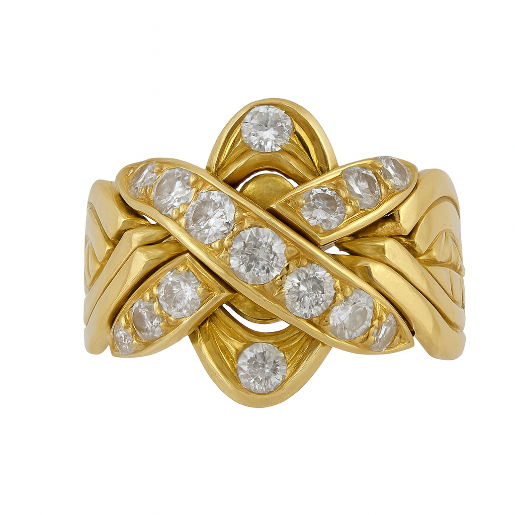 Gold ring with diamond accents qualified gemmologist