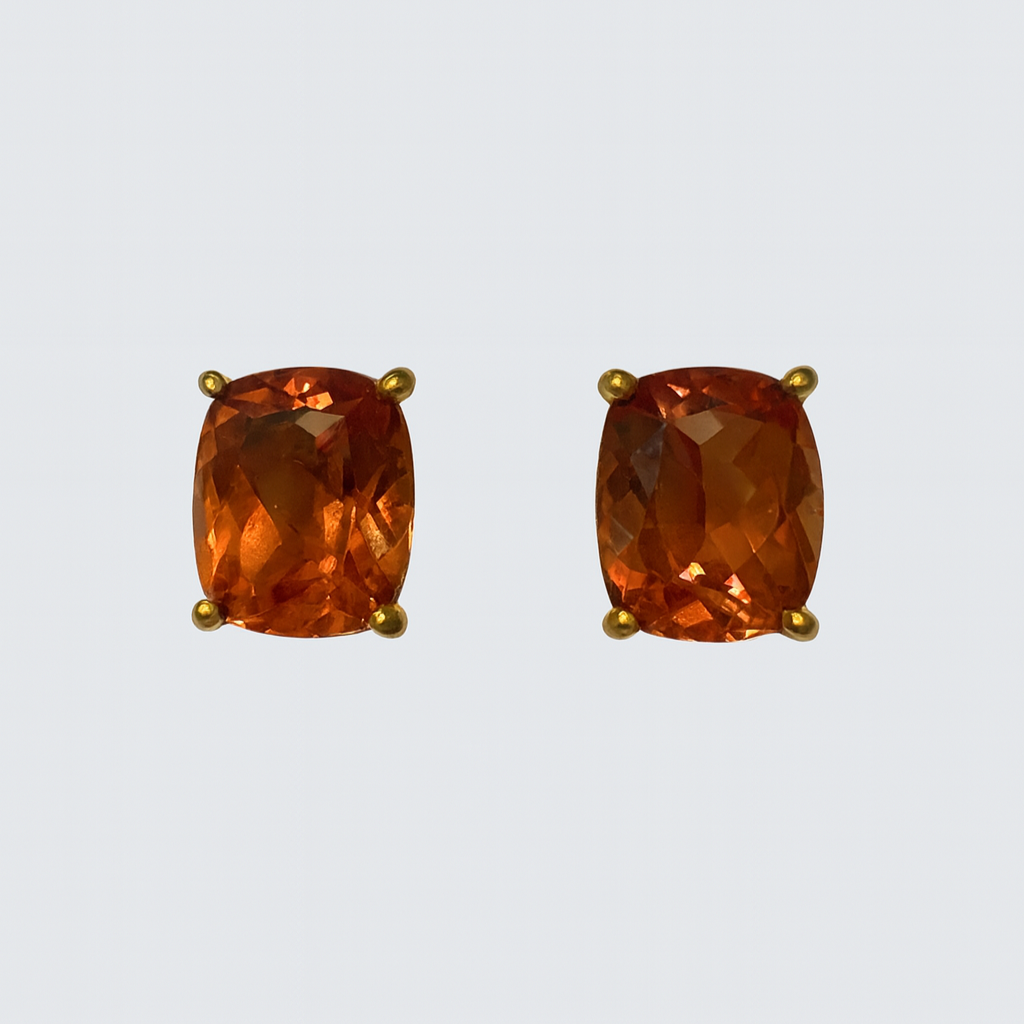 Pair of orange gemstone earrings Best Jewellers in Middlesbrough