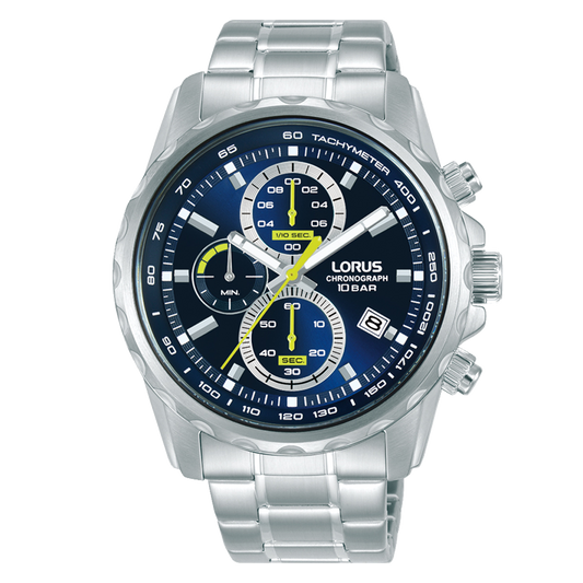 Lorus Blue Chronograph – Green Accents RM373JX9