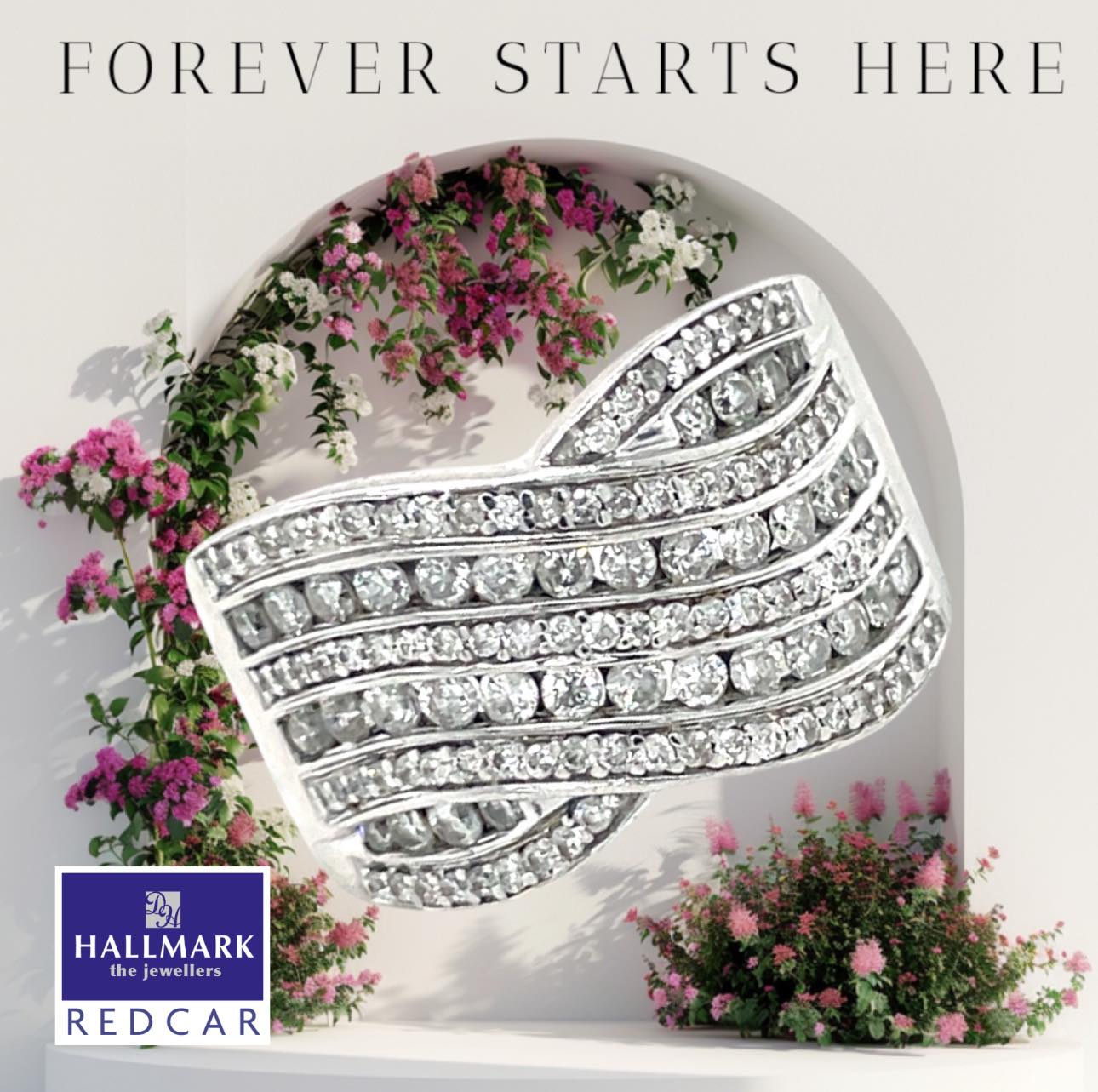 18ct White Gold Diamond Ring 9475