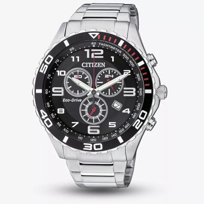 Citizen Eco-Drive Men's Chronograph Stainless Steel Watch AT2121-50E