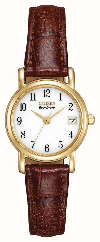 Citizen Women's Brown Leather Strap Strap Eco-Drive EW1272-01A