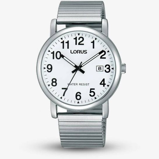 Lorus White & Silver Expandable Watch RG859CX5