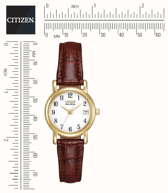 Citizen Women's Brown Leather Strap Strap Eco-Drive EW1272-01A