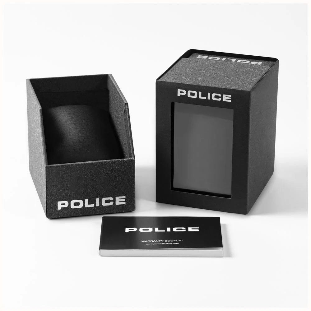 Police TUNEFUL (48mm) Grey Dial / Black Silicone Strap PEWJQ9003401
