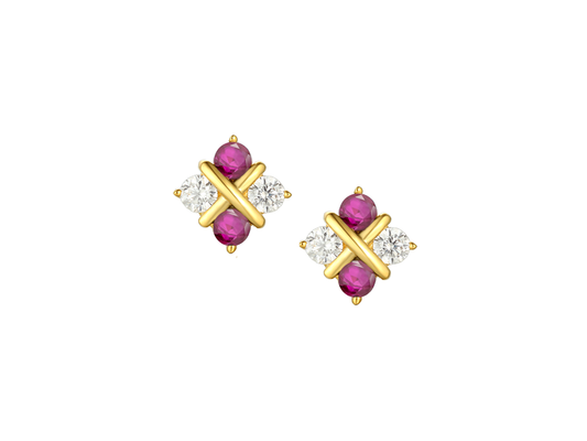 Serenity Diamond and Ruby Earrings 9184EYD/R