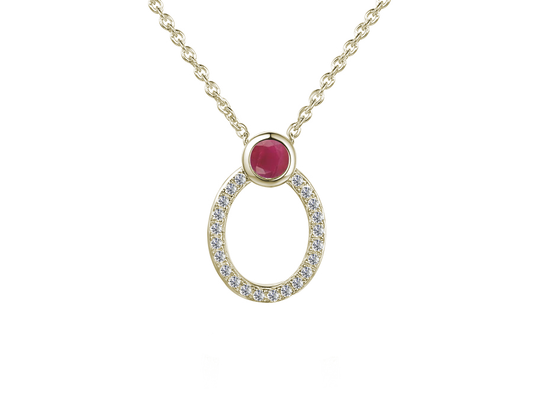 Diamond and Ruby Necklace 9299YD/R