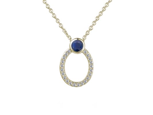 Diamond and Sapphire Necklace 9299YD/S