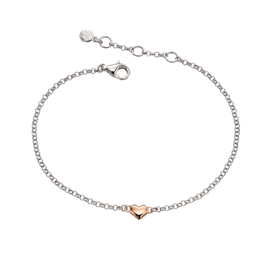 Georgiana Rose Gold Plated Small Heart Bracelet