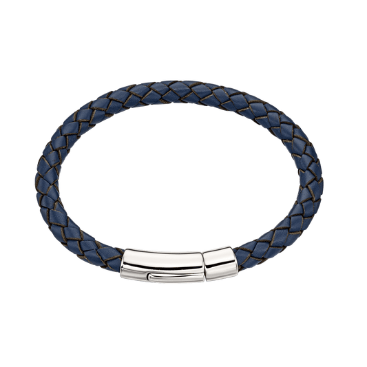 Hugo Boys Navy leather bracelet