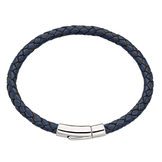Reed Mens Navy Leather Bracelet