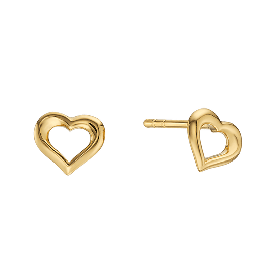 Katerina – Gold Plated Open Heart Earrings