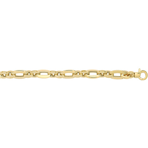 9ct Yellow Gold Hollow Bracelet BR686