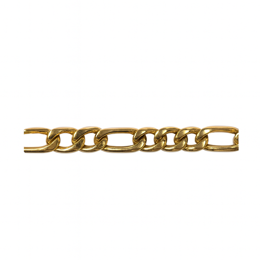 Preloved 9ct Yellow Gold Figaro Bracelet 8962